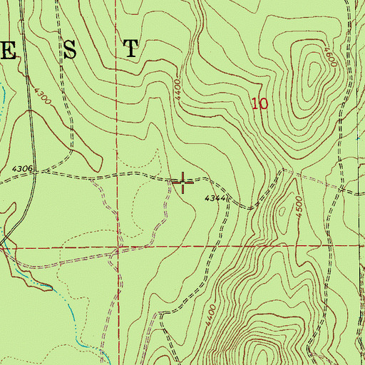 Topographic Map of Stagnant Lake, OR