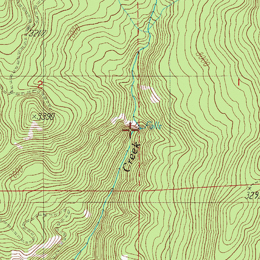 Topographic Map of Susan Creek Falls, OR