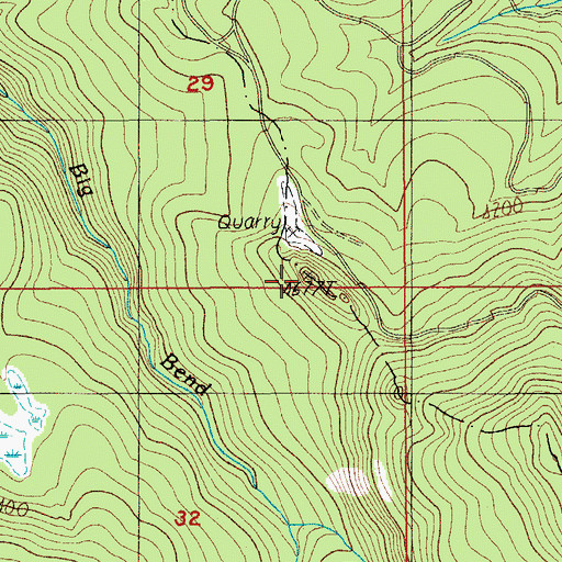 Topographic Map of Ranger Stone, OR