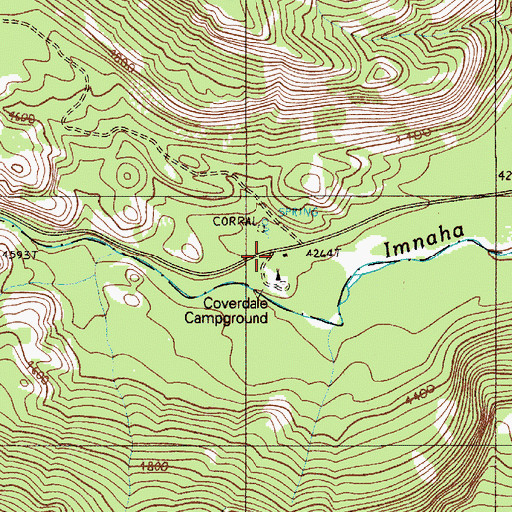 Topographic Map of Coverdale Recreation Site, OR