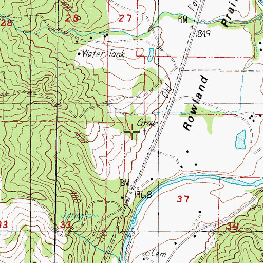 Topographic Map of Warner Grave, OR