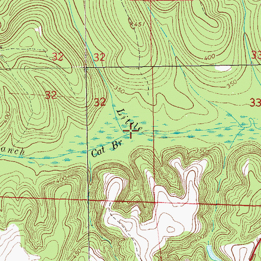 Topographic Map of Cat Branch, AL