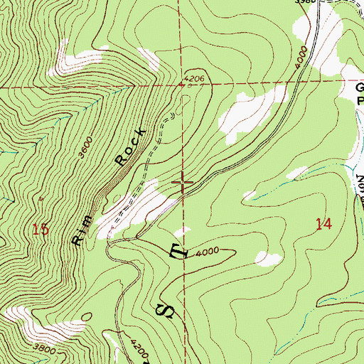 Topographic Map of Gibson Prairie Horse Camp, OR