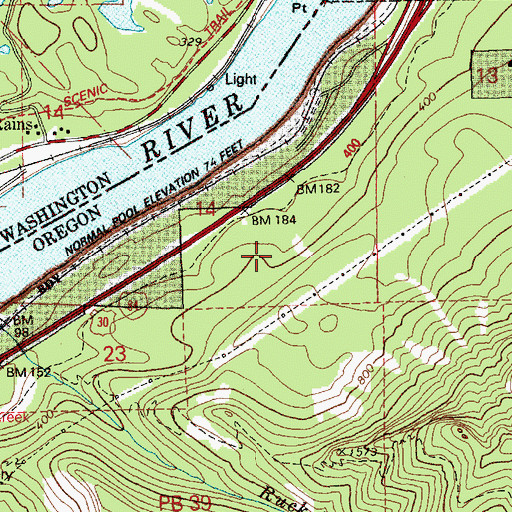 Topographic Map of Sheridan State Park, OR
