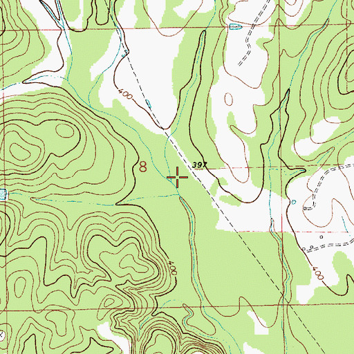 Topographic Map of Cat Creek, AL