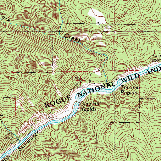 Topographic Map of Clay Hill Cemetery, OR