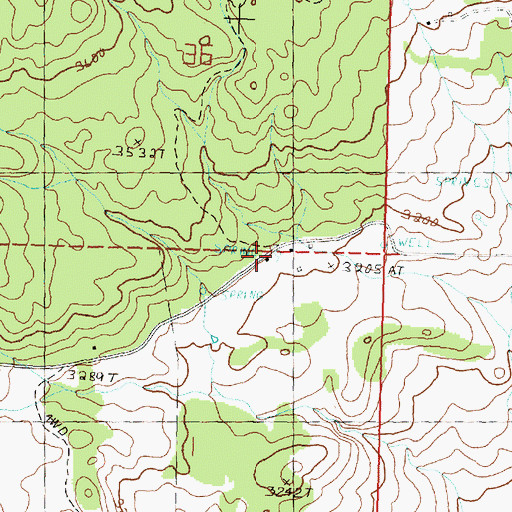 Topographic Map of Howell Spring, OR
