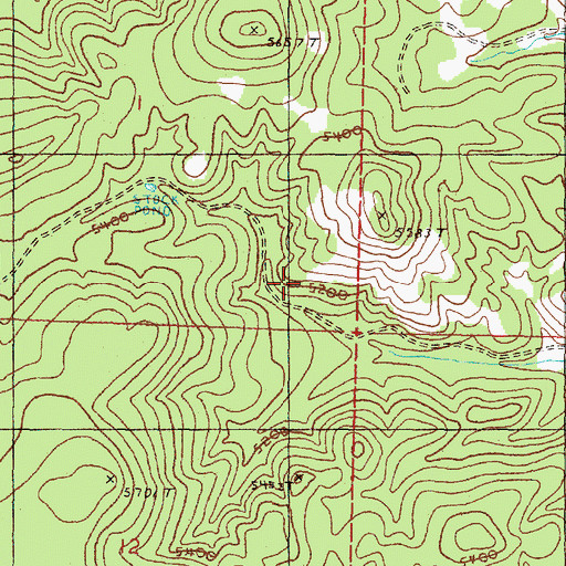 Topographic Map of Laycock Spring, OR