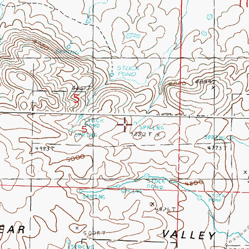 Topographic Map of Gibb Spring, OR