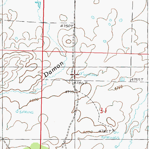 Topographic Map of Randall Spring, OR