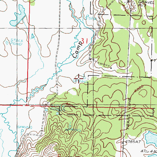 Topographic Map of Ferris Spring, OR