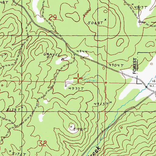 Topographic Map of Lost Creek Reservoir, OR