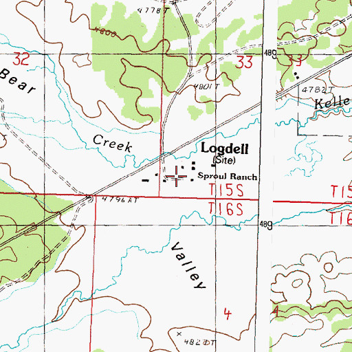 Topographic Map of Sproul Ranch, OR