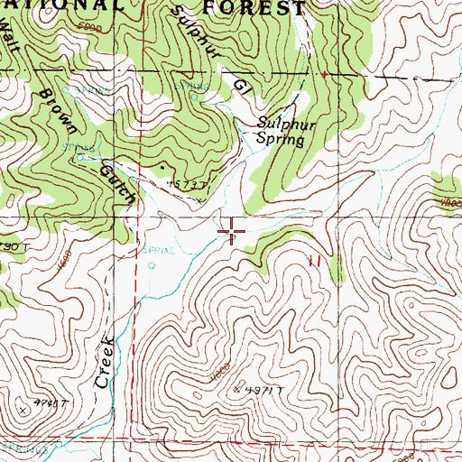 Topographic Map of Road Gulch, OR