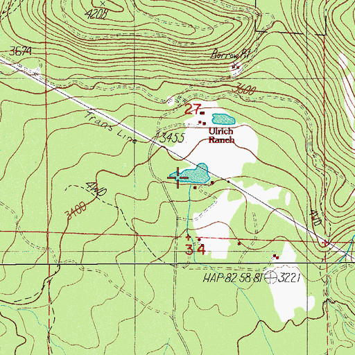 Topographic Map of Bassett Reservoir, OR