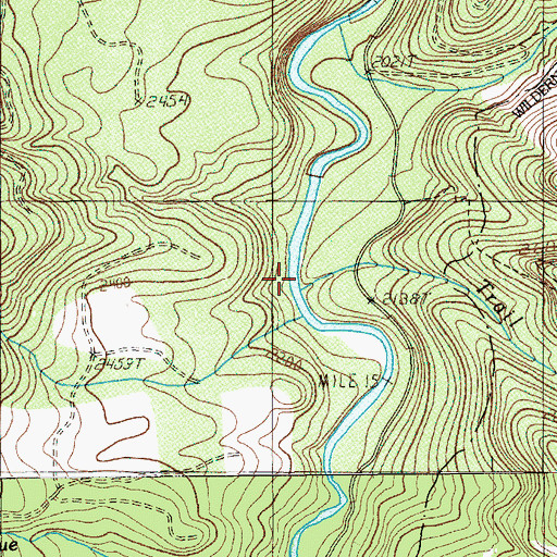 Topographic Map of Trail Creek, OR