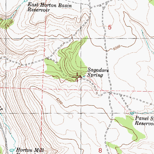 Topographic Map of Sagadore Spring, OR