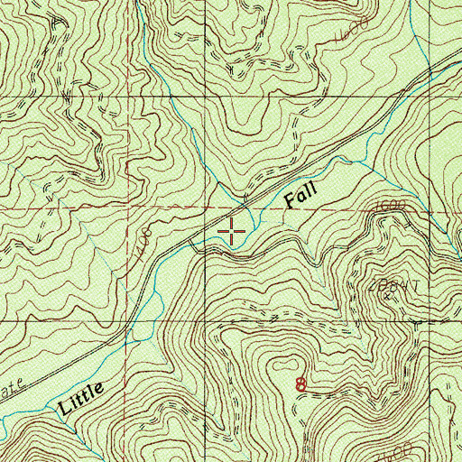 Topographic Map of Brook Creek, OR