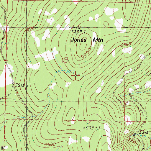 Topographic Map of Buck Spring, OR