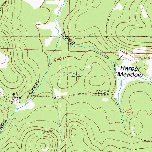 Topographic Map of Allen Spring, OR