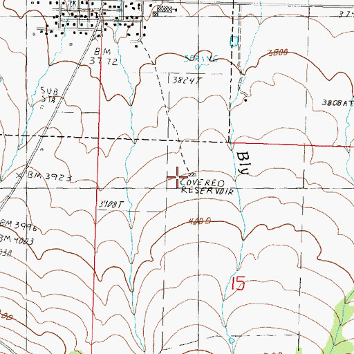 Topographic Map of Long Creek Reservoir, OR