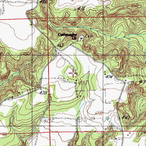 Topographic Map of Cathmagby School, AL