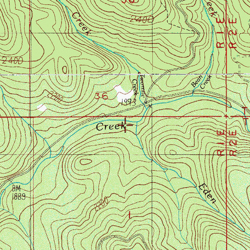 Topographic Map of Eden Creek, OR