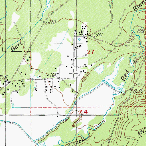 Topographic Map of Aiken Family Plot, OR