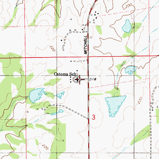 Topographic Map of Catoma Elementary School, AL