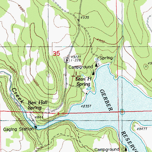 Topographic Map of Stan H Spring, OR