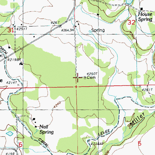 Topographic Map of Haynesville Cemetery, OR