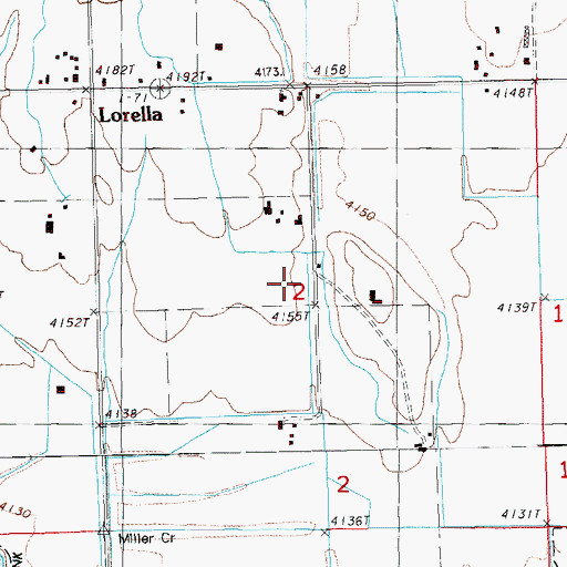 Topographic Map of Lorella Lateral, OR