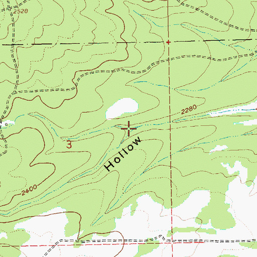 Topographic Map of North Fork Hazel Hollow, OR