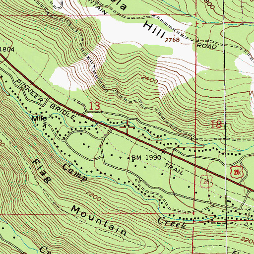 Topographic Map of Fern Creek, OR