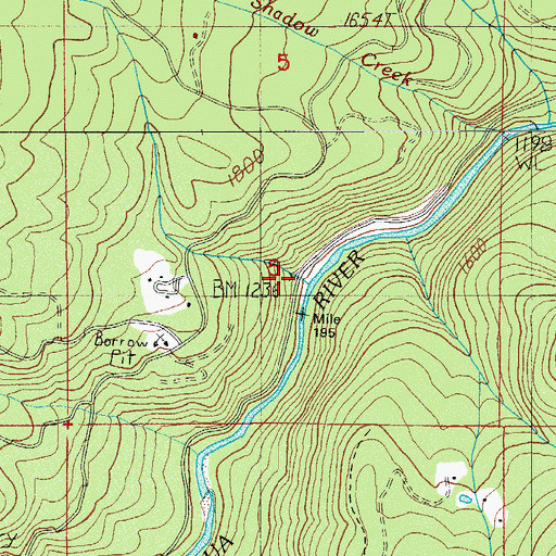 Topographic Map of Allan Creek, OR