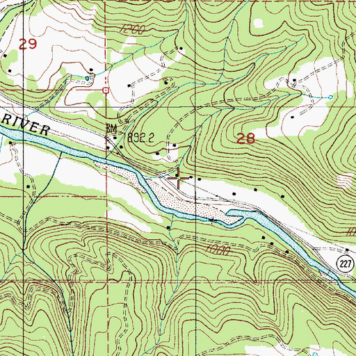 Topographic Map of Perdue (historical), OR