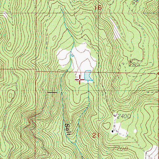 Topographic Map of Joseph Reed Dam, OR