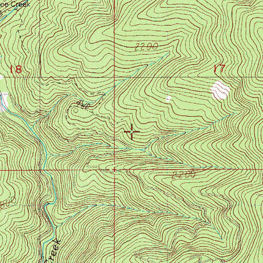 Topographic Map of Dompier Creek Slide Area, OR