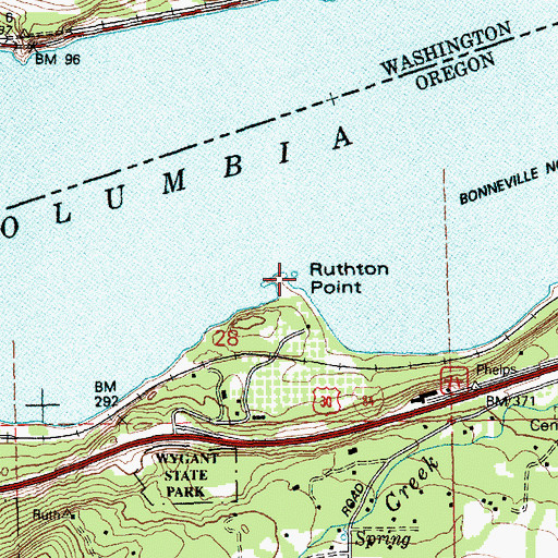 Topographic Map of Ruthton Point, OR