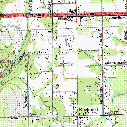 Topographic Map of Buehler Pond, OR
