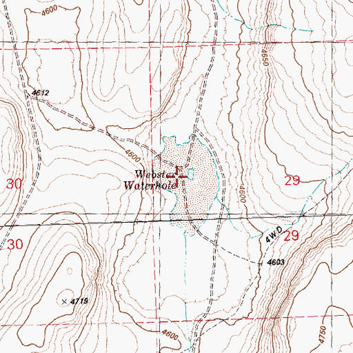 Topographic Map of Webster Waterhole, OR