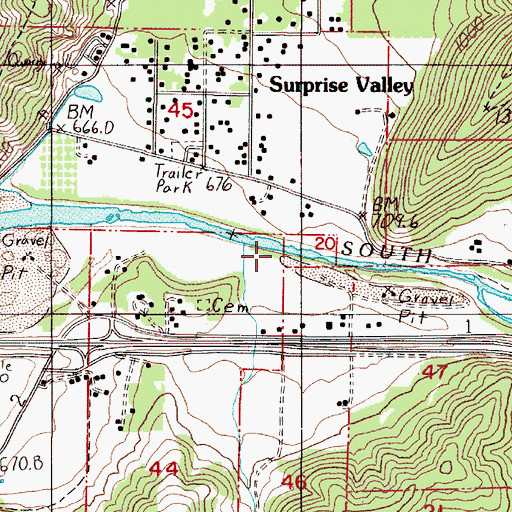 Topographic Map of Keystone Log Pond, OR