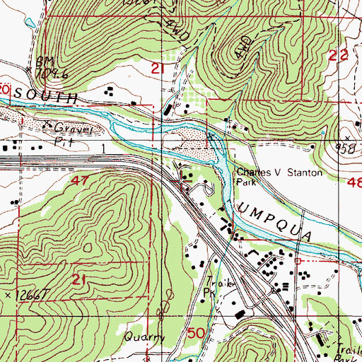 Topographic Map of Charles V Stanton Park, OR