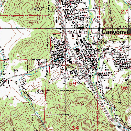 Topographic Map of Pioneer Cemetery, OR
