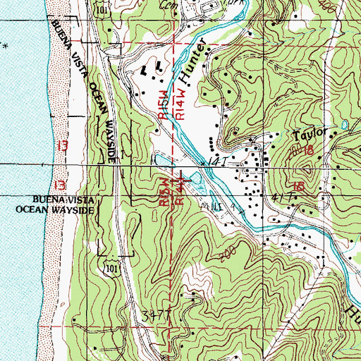 Topographic Map of Evans Log Ponds, OR