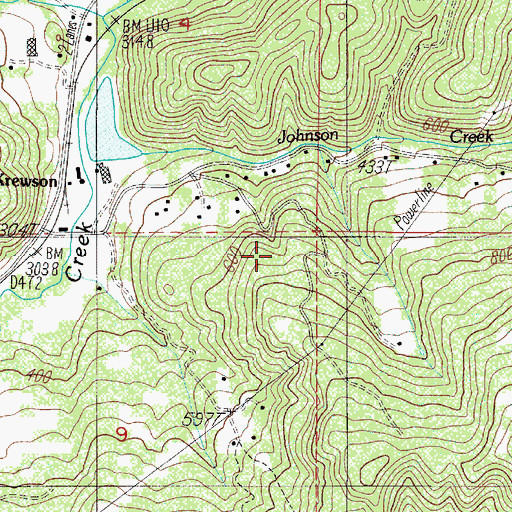 Topographic Map of Reels Springs, OR