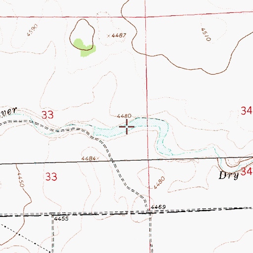 Topographic Map of Houston Reservoir Number One, OR