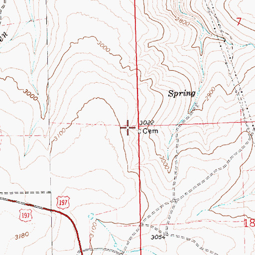 Topographic Map of Criterion Cemetery, OR