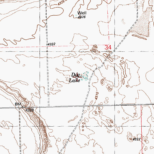 Topographic Map of Dog Lake, OR