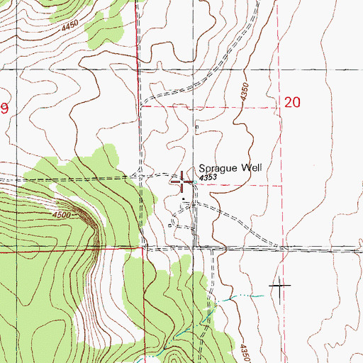 Topographic Map of Sprague Well, OR